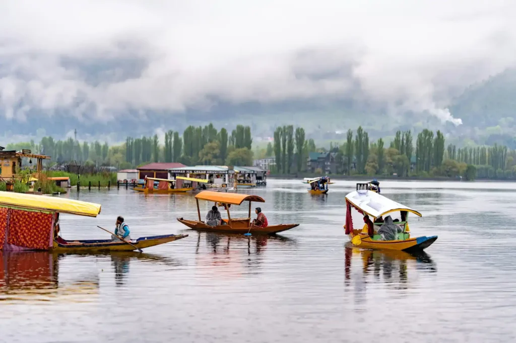 Kashmir valley with mountains and scenic views, one of the best places to visit in India in June for families and couples
