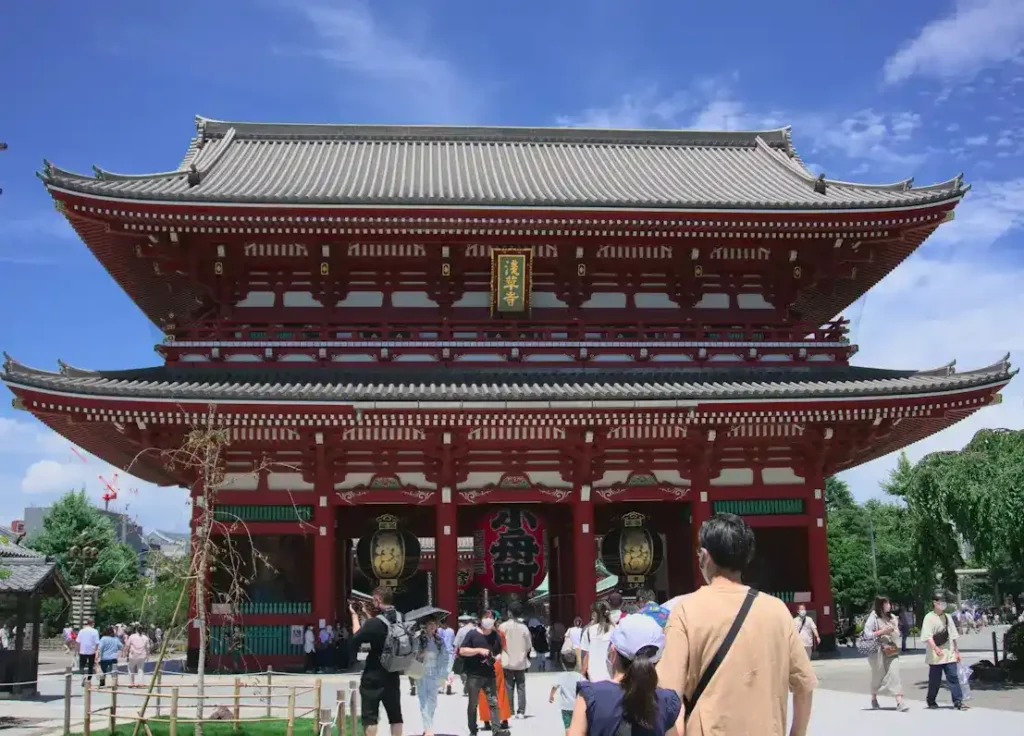 Traditional entrance and peaceful surroundings at Meiji Shrine in Tokyo Japan